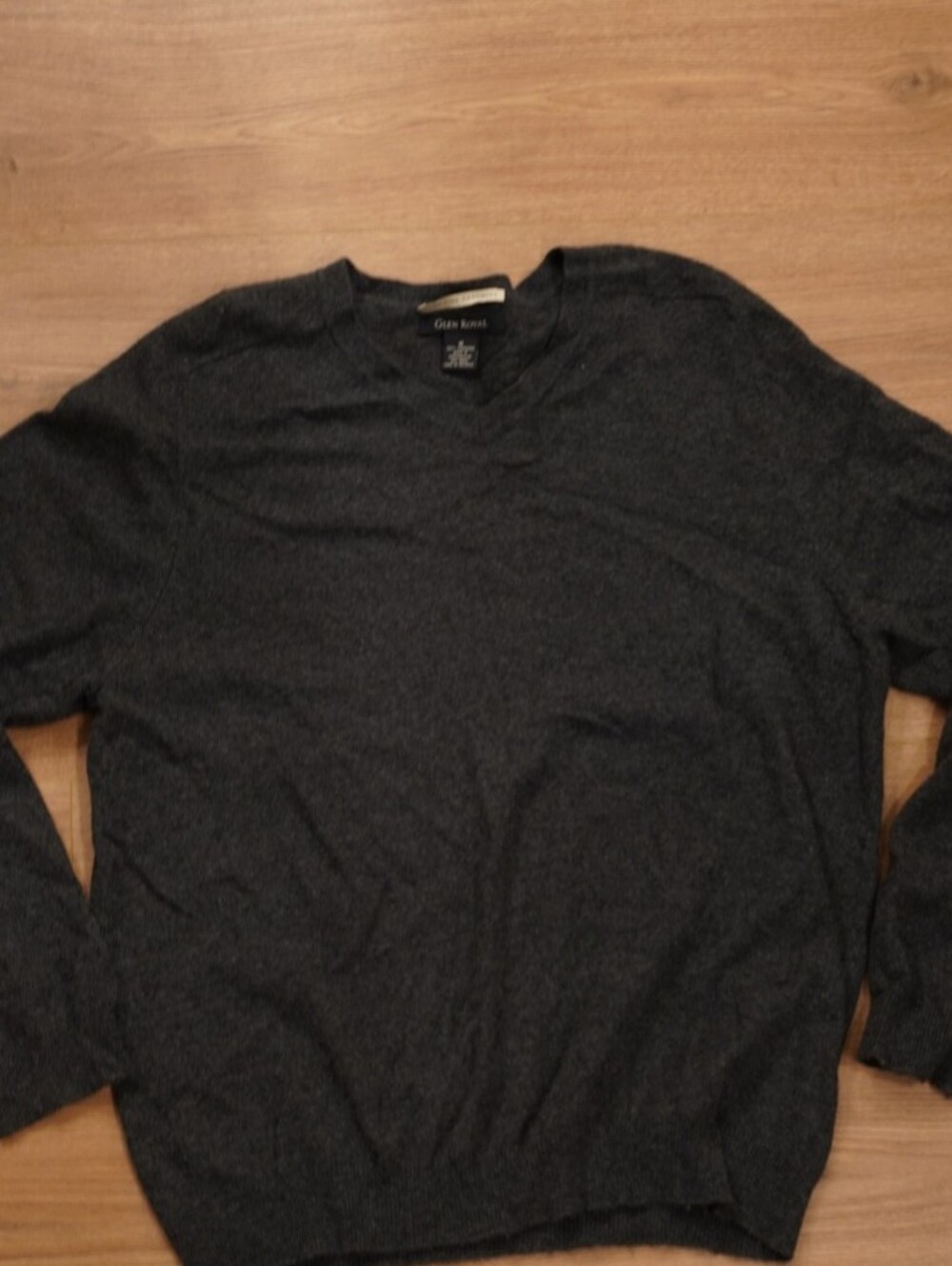 Vintage Men's Cashmere Crewneck Sweater in Charcoal